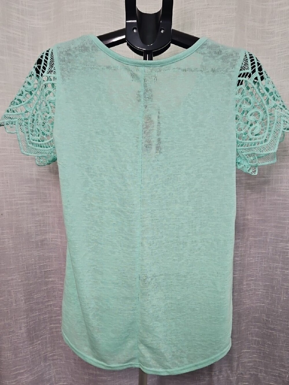 The Limited Mint Green Lace Sleeve Scoop Neck Tee - Picture 2 of 11